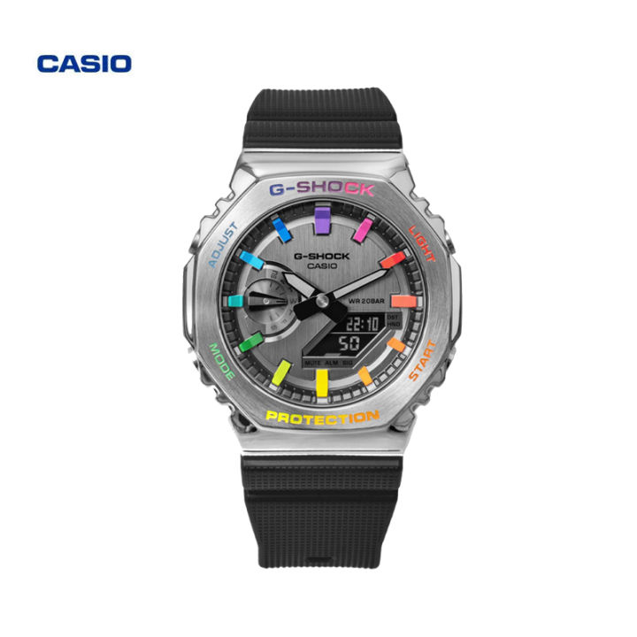 casio-แยม-gm-2100เปลือกหอยสีรุ้งแหวน-logam-oktagon-arloji-kasual-olahraga-casio-g-shock