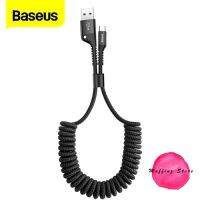 ♥ถูกจริงส่งไวBaseus สายชาร์จในรถ สายถักแบบขด ยืดได้ 1 เมตร Cable Type-C Retractable☃