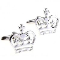 【✎】 Amamia mall Siver Cufflink มงกุฎสแตนเลส2คู่คัฟฟ์ลิงก์โปรโมชั่น Gratis Ongkir