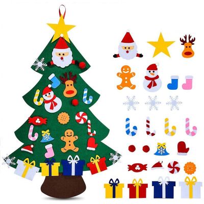 DIY Felt Christmas Tree for DIY Christmas Decorations, Wall Hanging Christmas Tree Home Decoration, Gifts for Children