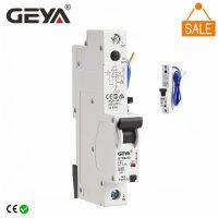 GEYA GYR8อิเล็กทรอนิกส์ RCBO 18มม. 230V 1P + N เบรกเกอร์กระแสไฟตกค้างใน6KA ที่มีแรงดันเกิน32A 30Ma 10Ma