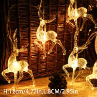 ZZOOI LED String Fairy Lights  10LED Battery Reindeer Indoor holiday decoration  for Christmas Party copper wire string lights