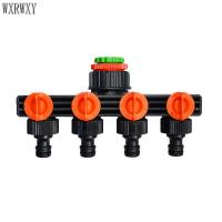 [HOT BEIJMKLHIW 547] Wxrwxy 4 Way Tap Cranes Garden Water Splitter ชลประทาน4 Way Conector ก๊อกน้ำอะแดปเตอร์1ชิ้น