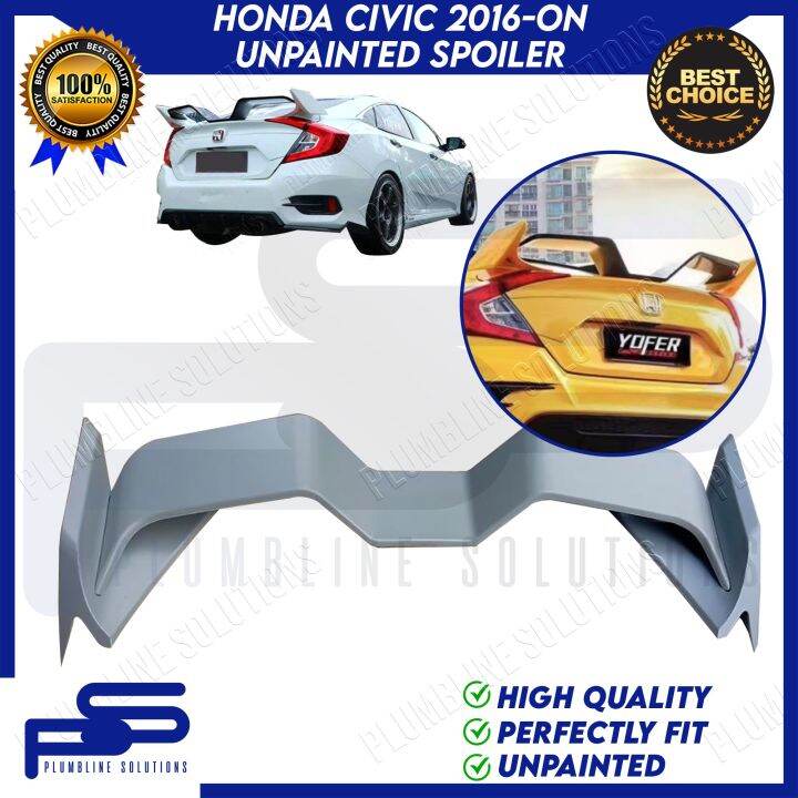 Honda CIVIC 2012 2013 2014 2015 Gen 9th Unpainted Spoiler 3 Options 1
