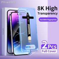 2PCS Full Cover Tempered Glass For iPhone 13 12 11 14 Pro Max Screen Protector On iPhone 14 13 Protective Glass with Install Kit