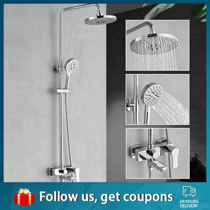 Shower Set With Faucet 304 Stainless Steel Bathroom Water Heater Shower