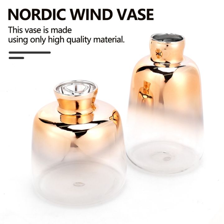 2-pack-glass-vase-nordic-electroplated-gold-vase-glass-flower-vases-for-home-decor-dried-flower-bottle-bar-decoration