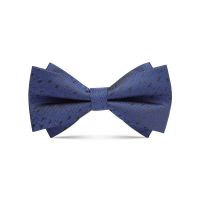 【Ready】? 「FOREVERNOW」Mens Groomsmen Bow Tie Suit Shirt Navy Blue Groom Wedding Straight Knot Male