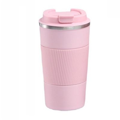1 PCS Coffee Mug Leak-Proof Car Vacuum Flask Travel Thermal Cup Water Bottle 510Ml Double Stainless Steel 304 Non-Slip White