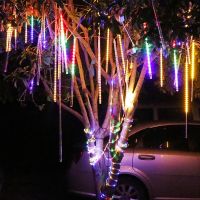 30cm LED Meteor Shower Icicle Rain Garland Holiday Strip Light Outdoor Waterproof Fairy Lights For Garden Street Christmas Decor