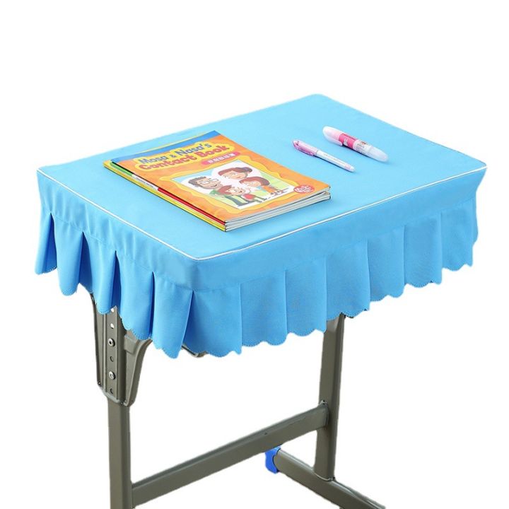 diche-ปกโต๊ะนักเรียน-ปกโต๊ะ-40-60เซนติเมตร-โรงเรียนประถมสีฟ้า-สีเขียวเข้ม-ผ้าปูโต๊ะสีฟ้า-ผ้าปูโต๊ะ-แผ่นรองจานโรงเรียน