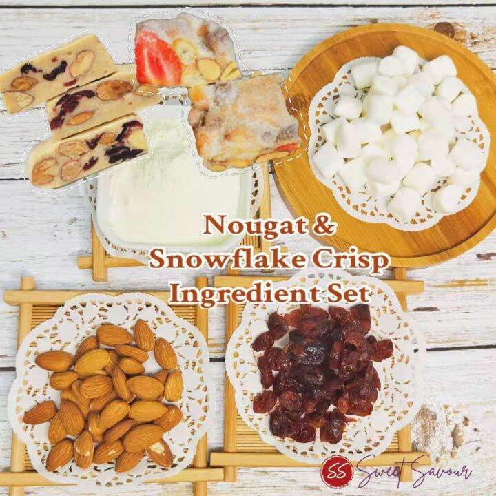 DIY Homemade Nougat/Snowflake crisp Ingredient Set Marshmallow Lazada