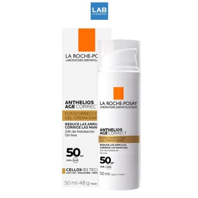 LA ROCHE-POSAY Anthelios Age Correct SPF50 50 ml.  ลา โรช-โพเชย์ แอนเทลิโอส เอจ คอร์เร็ค เอฟพีเอฟ 50 ผลิตภัณฑ์กันแดดสำหรับผิวหน้า