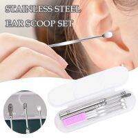 6pcs Stainless Steel Ear Picking Tool Ear Scoop Adult Spiral Ear Wax Picker Earpick Remover Cleaning Piercing Cleaner Kit Tools