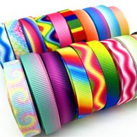 3 yards 10mm Gradient Rainbow Grosgrain Ribbon for Wedding Party Decoration Gift Wrapping DIY Gift Wrapping  Bags