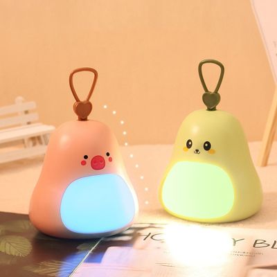 Creative Cartoon LED Night Light USB Rechargeable Mini Bedroom Lamp 3 Modes Ambient Light for Kids Children Holiday Gift Night Lights