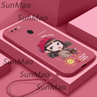 For เคสโทรศัพท์ OPPO A5S OPPO A12 เสื้อโค้ทสาว Softshell ขอบตรง