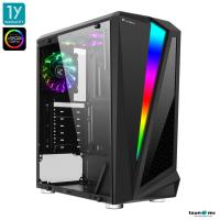 เคสคอมพิวเตอร์ Galaxy G10 (cRGB Sync) RGB ATX Gaming Case (with Tempered Glass Side Panel) Black + Tsunami Phantom (cRGB Sync) 12cm RGB Cooling Fan X 3 รับประกันสินค้า 1 ปี