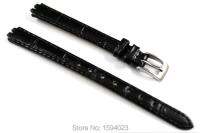 （Bar watchband）10มม. (Buckle8mm) T-TREND T058009หัวเข็มขัดเงินสูงสีดำสายรัดหนังผู้หญิงจัดส่งฟรี