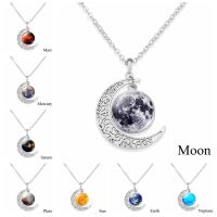 Galaxy Planet Pendant Necklace Galaxy Solar Planet Necklace - Necklace Silver - Aliexpress