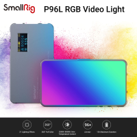 SmallRig P96L ไฟวิดีโอ RGB, ไฟ LED กล้องแบบพกพาสีเติมแสง CRI 96 + ไฟ LED DSLR แบบชาร์จใหม่ได้พร้อมอลูมิเนียมอัลลอยด์สำหรับการถ่ายภาพ, การประชุมทางวิดีโอ, YouTube, TikTok 3489