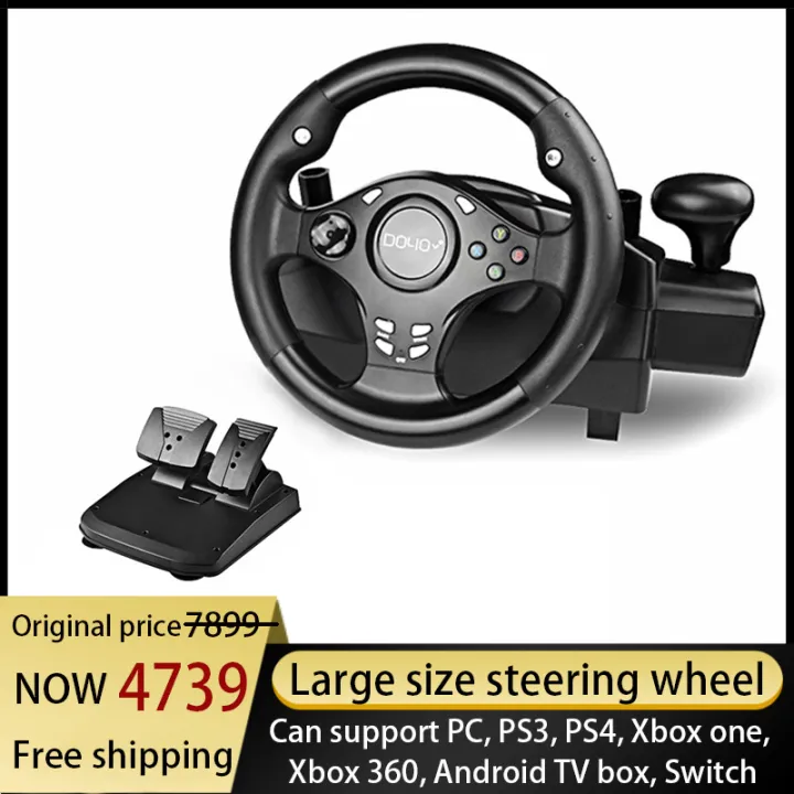 RAIMUND 7 in 1 Game Steering Wheel 270 Degrees for Steering for PC