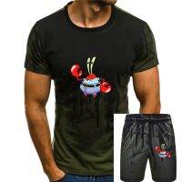 2023 NewMr Krabs ใบหน้าฮาราจูกุสตรีเสื้อผู้ชายการ์ตูนแรงบันดาลใจเสื้อยืดสีแดงสำหรับผู้ชายผู้หญิง