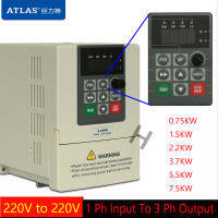 【แอตลาส】0 75KW/1.5KW/2.2KW/3.7KW/5.5KW/7.ปั๊มอินเวอร์เตอร์อินเวอร์เตอร์อินเวอร์เตอร์3เอาต์พุตเฟสอินเวอร์เตอร์มอเตอร์แกนหมุนตัวแปลงความถี่5กิโลวัตต์ถึง220โวลต์เครื่องควบคุมความเร็วขับการปรับอัตโนมัติตัวแปลงความถี่ไดรฟ์ความถี่ตัวแปร