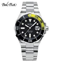 Paul Picot Luxury Mens Watches Stainless Steel Band Fashion Waterproof Quartz Watch For Man Calendar Male Clock Reloj Hombre