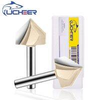 UCHEER 1pc V-router bits เครื่องตัดมิลลิ่งธรรมดา 90 องศาโดยไม่มีคู่มือแบริ่งตัดตัดเครื่องมืองานไม้