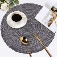 【CC】✶  Homaxy 2/4/6pcs Braid Table Resistant Coasters Non-Slip Tableware Placemats Dinner Tables