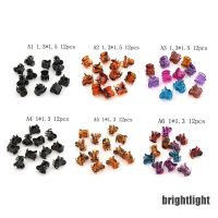 gzhuomengdachengzaishengziy (Brightlight) กิ๊บติดผมพลาสติก สีดํา ขนาดเล็ก 12 ชิ้น