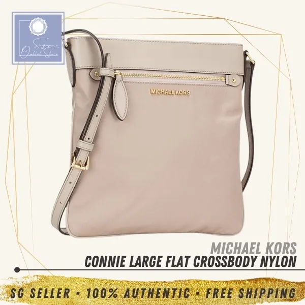 SG SELLER] Michael Kors MK Womens Connie Large North South Flat Crossbody  Cement Nylon Bag | Lazada Singapore