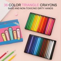 Fashion 36 Colors Triangular Crayons Safe Non-toxic Triangular Colouring Pencil for Students Kids Children