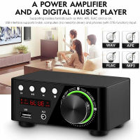 เครื่องขยายเสียงขนาดเล็กแบบดิจิตอล HiFi,บลูทูธ5.0 Power Class D แอมป์เสียง50วัตต์ * 2โฮมเธียเตอร์เสียบ USB TF-Card AUX In