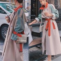 women trench coat Fashion Fall Winter casual cotton with over size vintage long coats overcoats Top double breasted outwear kpop