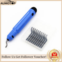 【MotorrTop】Handheld Burr Trimming Cut-Ter แบบพกพา Deburring Tool Professional Edge Removing Tools + 10Pcs เปลี่ยนใบมีด