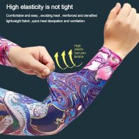 1Pair Arm Sleeves UV Protection Full Arm Cool Outdoor Golf Sports Hiking Riding Arm Tattoo Sleeve Cycling Equipment Arm Sleeves