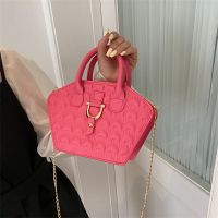 [COD] women 2023 new fashion simple biscuit embossed shoulder bag Korean style foreign large capacity