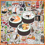 Set 50 cái Sticker Sushi, Hình Dán Sushi Chống Nước