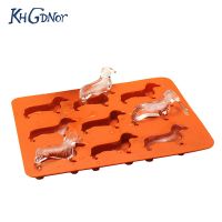 hot【cw】 KHGDNOR Silicone Dachshund Shaped Chocolate Cookie Mold Tray Tools