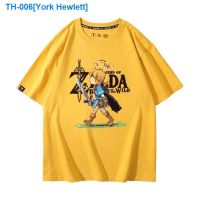 ❉◘ York Hewlett The legend of zelda game kingdom tear around high school teenagers cotton short sleeve T-shirt Lin Ketong paragraph
