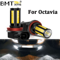 2pcs Canbus Car LED Lamp H11 H8 Front Fog Light Bulb For Octavia 2 3 MK2 MK3 1Z 5E A5 A7 FL 2005 Auto Accessories