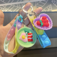 Bag Pendant Student Bag Pendant Souvenir Gift Cartoon KeyChain Kitchen Food Key Chain Key Ring