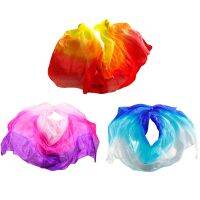 【hot】✆ Real Silk Veils Belly Veil Bellydance Accessory Hand Scarf Shawls Dancer Performance Prop