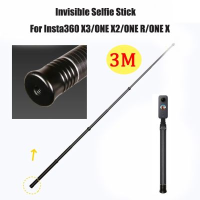 3M Ultra-Light Carbon Fiber Stick For Insta360 X3 ONE X2/ONE R/ONE X Gopro 10 Action Camera Accessory NEW Invisible Selfie Stick