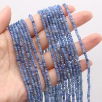 【Creative Dream Works】ขายส่งธรรมชาติสีฟ้า Kyanite ลูกปัดเหลี่ยมเพชรพลอยกึ่งมีค่าหินหลวมลูกปัดสำหรับผู้หญิง DIY สร้อยข้อมือสร้อยคอทำเครื่องประดับ14 39; 39;