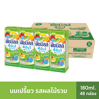 ดัชมิลล์-นมเปรี้ยว-uht-รสผลไม้รวม-180-มล-ยกลัง-48-กล่อง