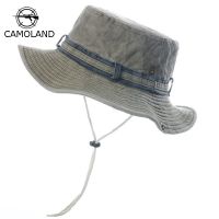 CAMOLAND Cotton UV Protection Sun Hats Summer UPF 50+ Fishing Hats For Women Men Outdoor Wide Brim Hiking Bucket Hat