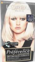 Russian LOreal Loreal hair dye cream dyed milk 10.21 platinum essential oil with good gloss